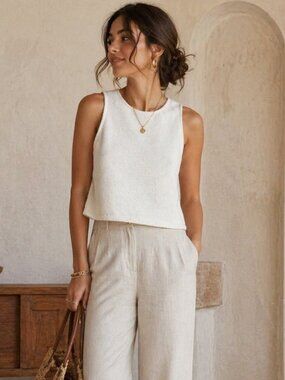 Alice + Olivia Textured Sleeveless Tank Sheer Zip Back